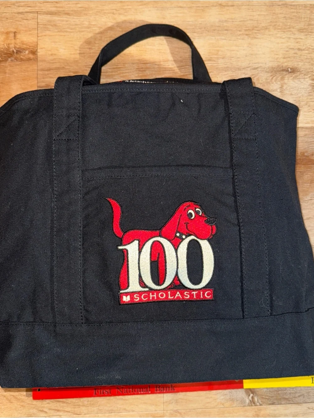 Retro Promo Tote Clifford the Big Red Dog Teacher Books Library Y2K Cartoon 15in